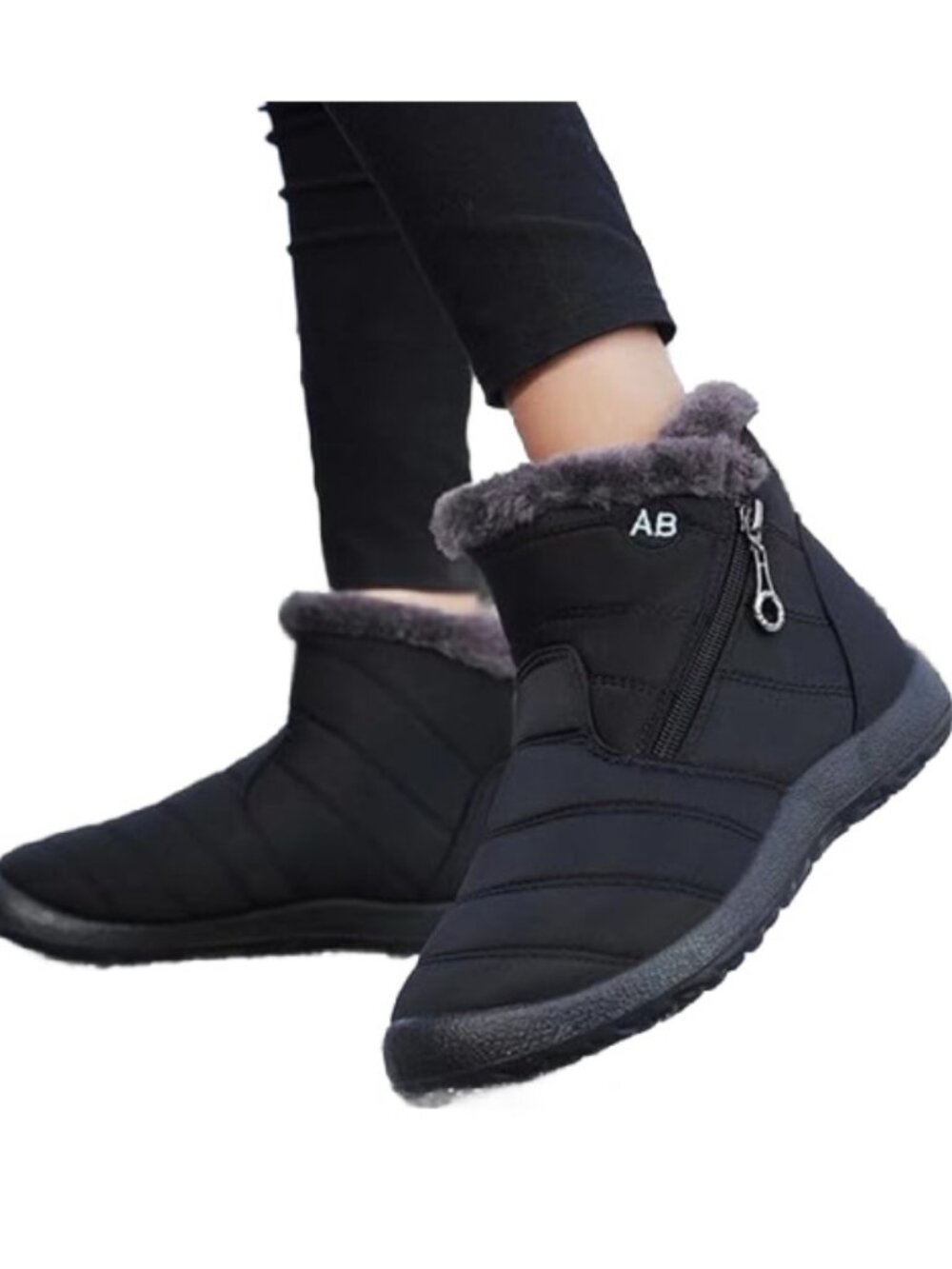 EGGDK Women's Winter Snow Boots Fur Lined Waterproof